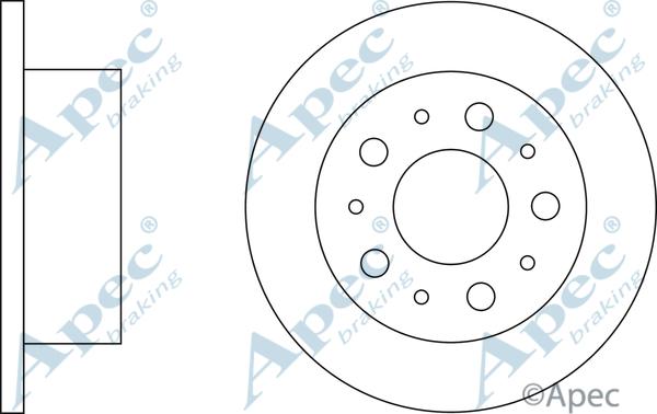 APEC DSK2259 - Спирачен диск vvparts.bg