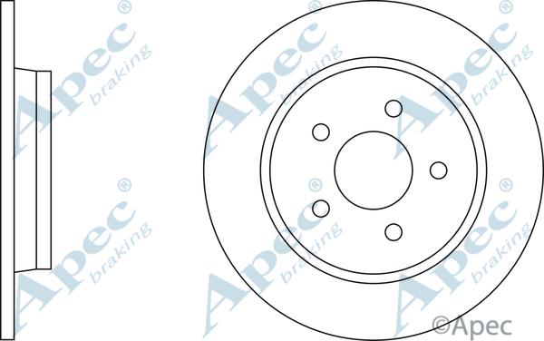 APEC DSK2253 - Спирачен диск vvparts.bg