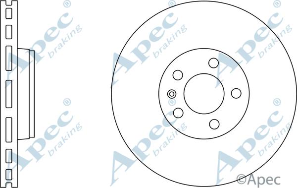 APEC DSK2257 - Спирачен диск vvparts.bg