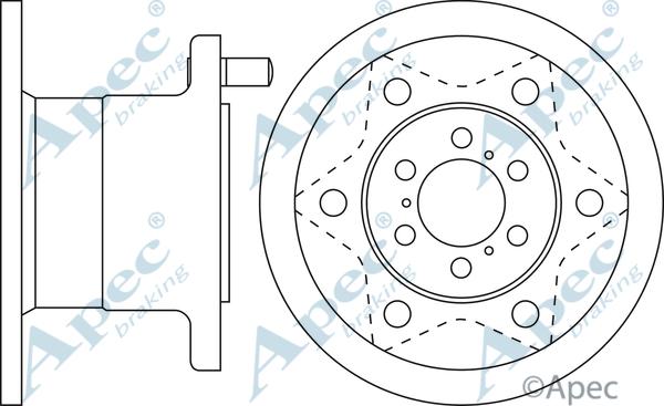 APEC DSK709 - Спирачен диск vvparts.bg