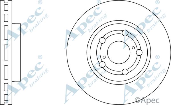 APEC DSK726 - Спирачен диск vvparts.bg