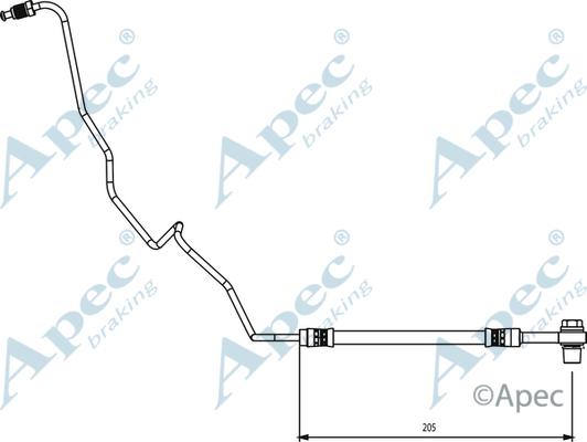 APEC HOS4136 - Спирачен маркуч vvparts.bg