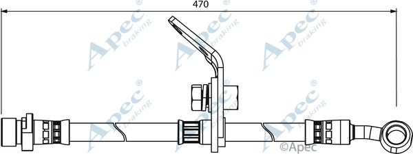 APEC HOS3980 - Спирачен маркуч vvparts.bg