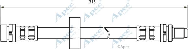 APEC HOS3428 - Спирачен маркуч vvparts.bg