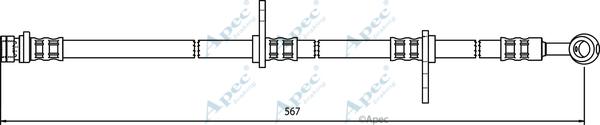 APEC HOS3319 - Спирачен маркуч vvparts.bg