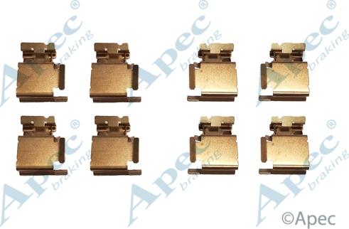 APEC KIT1003 - Комплект принадлежности, дискови накладки vvparts.bg