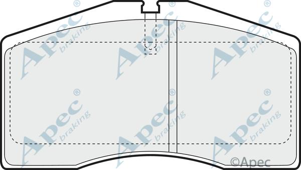 APEC PAD996 - Комплект спирачно феродо, дискови спирачки vvparts.bg