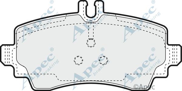 APEC PAD993 - Комплект спирачно феродо, дискови спирачки vvparts.bg