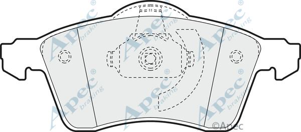 APEC PAD954 - Комплект спирачно феродо, дискови спирачки vvparts.bg