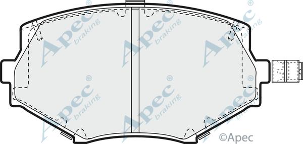 APEC PAD900 - Комплект спирачно феродо, дискови спирачки vvparts.bg