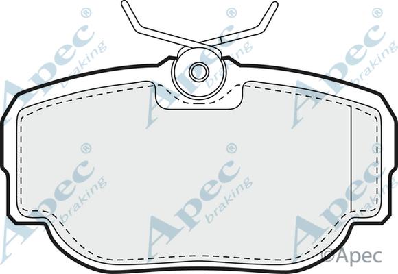 APEC PAD908 - Комплект спирачно феродо, дискови спирачки vvparts.bg