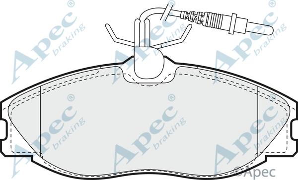 APEC PAD902 - Комплект спирачно феродо, дискови спирачки vvparts.bg