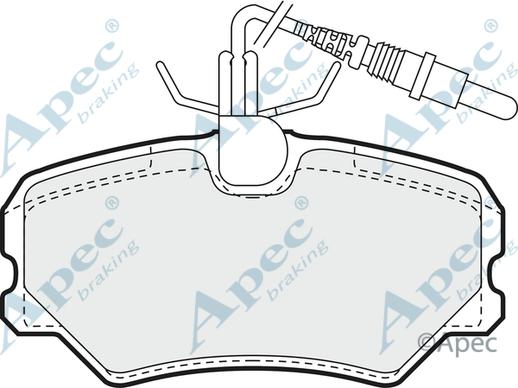 APEC PAD915 - Комплект спирачно феродо, дискови спирачки vvparts.bg