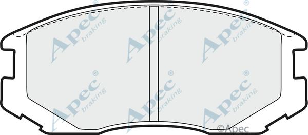 APEC PAD913 - Комплект спирачно феродо, дискови спирачки vvparts.bg