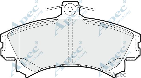 APEC PAD912 - Комплект спирачно феродо, дискови спирачки vvparts.bg