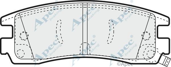 APEC PAD989 - Комплект спирачно феродо, дискови спирачки vvparts.bg