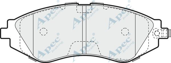 APEC PAD980 - Комплект спирачно феродо, дискови спирачки vvparts.bg