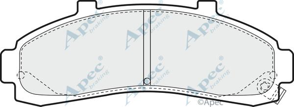 APEC PAD988 - Комплект спирачно феродо, дискови спирачки vvparts.bg