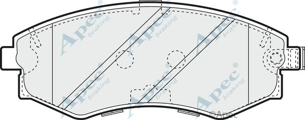 APEC PAD983 - Комплект спирачно феродо, дискови спирачки vvparts.bg