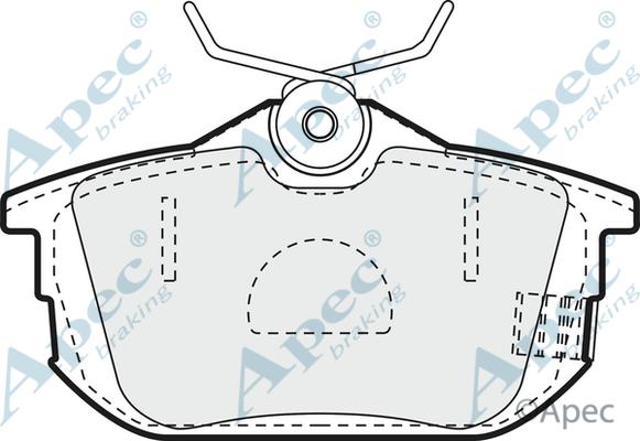 APEC PAD934 - Комплект спирачно феродо, дискови спирачки vvparts.bg