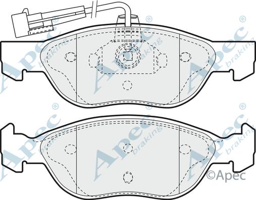 APEC PAD938 - Комплект спирачно феродо, дискови спирачки vvparts.bg