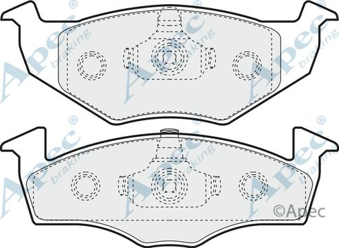 APEC PAD933 - Комплект спирачно феродо, дискови спирачки vvparts.bg