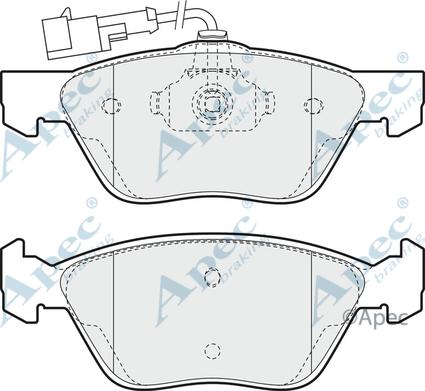 APEC PAD937 - Комплект спирачно феродо, дискови спирачки vvparts.bg