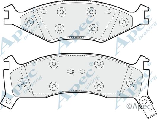 APEC PAD925 - Комплект спирачно феродо, дискови спирачки vvparts.bg