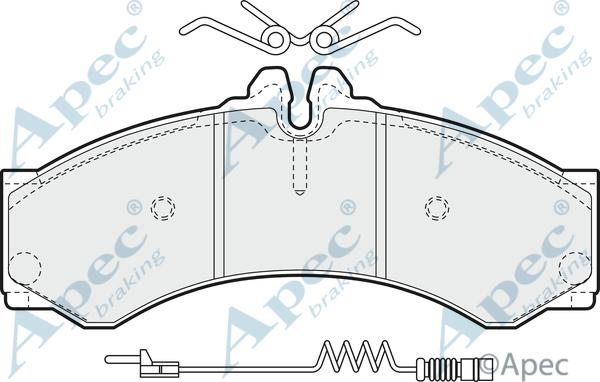 APEC PAD928 - Комплект спирачно феродо, дискови спирачки vvparts.bg