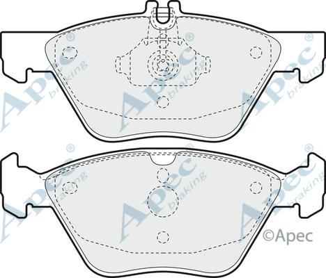 APEC PAD923 - Комплект спирачно феродо, дискови спирачки vvparts.bg