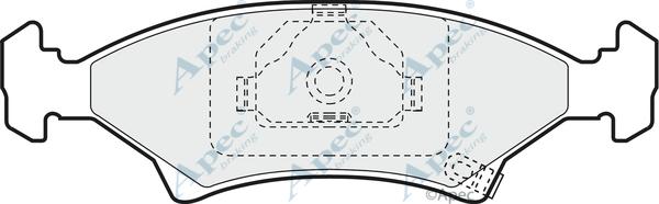 APEC PAD922 - Комплект спирачно феродо, дискови спирачки vvparts.bg