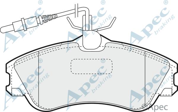 APEC PAD970 - Комплект спирачно феродо, дискови спирачки vvparts.bg