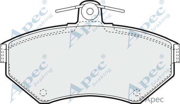 APEC PAD973 - Комплект спирачно феродо, дискови спирачки vvparts.bg