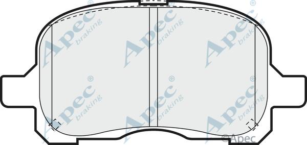 APEC PAD977 - Комплект спирачно феродо, дискови спирачки vvparts.bg