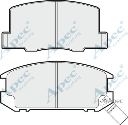 APEC PAD499 - Комплект спирачно феродо, дискови спирачки vvparts.bg