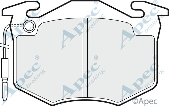 APEC PAD496 - Комплект спирачно феродо, дискови спирачки vvparts.bg