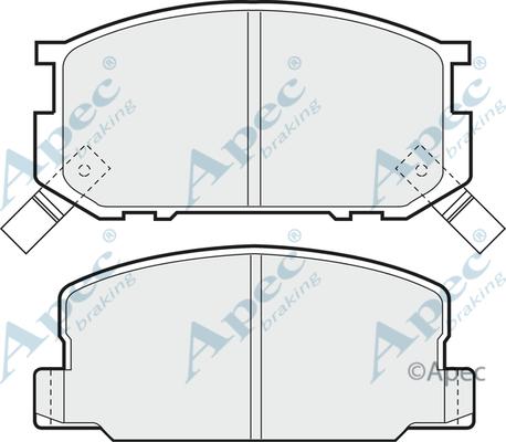 APEC PAD448 - Комплект спирачно феродо, дискови спирачки vvparts.bg