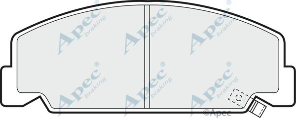 APEC PAD450 - Комплект спирачно феродо, дискови спирачки vvparts.bg