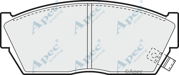 APEC PAD458 - Комплект спирачно феродо, дискови спирачки vvparts.bg