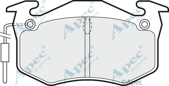 APEC PAD409 - Комплект спирачно феродо, дискови спирачки vvparts.bg