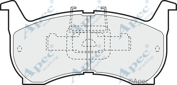 APEC PAD418 - Комплект спирачно феродо, дискови спирачки vvparts.bg