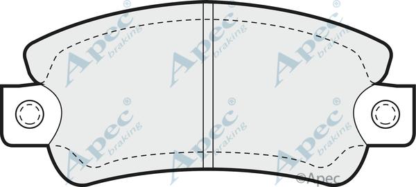 APEC PAD417 - Комплект спирачно феродо, дискови спирачки vvparts.bg