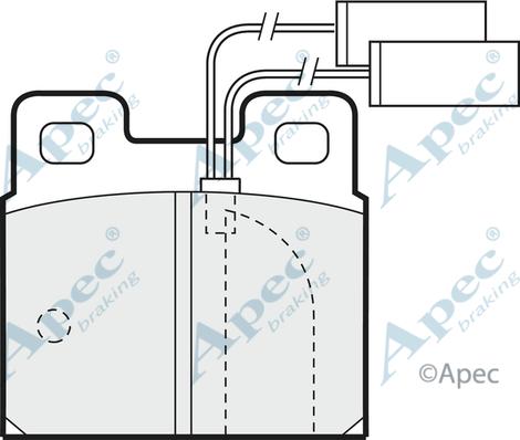 APEC PAD484 - Комплект спирачно феродо, дискови спирачки vvparts.bg