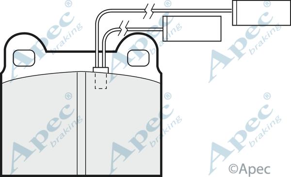 APEC PAD485 - Комплект спирачно феродо, дискови спирачки vvparts.bg