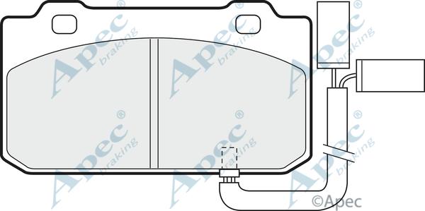 APEC PAD486 - Комплект спирачно феродо, дискови спирачки vvparts.bg