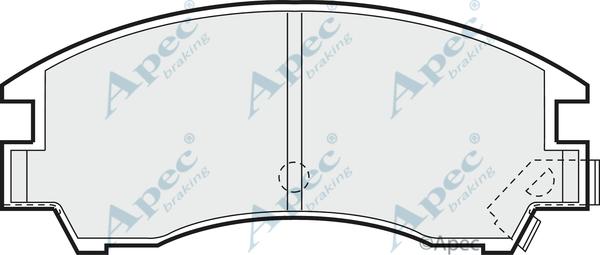 APEC PAD481 - Комплект спирачно феродо, дискови спирачки vvparts.bg