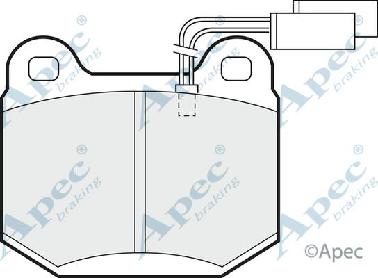 APEC PAD488 - Комплект спирачно феродо, дискови спирачки vvparts.bg