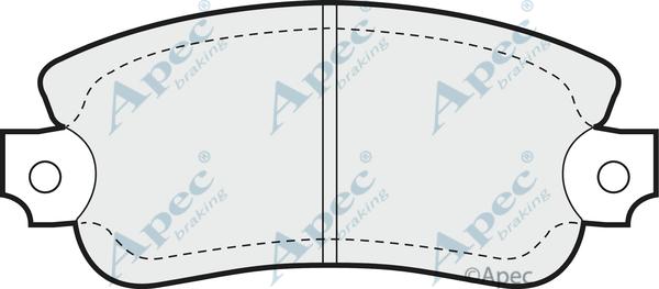 APEC PAD487 - Комплект спирачно феродо, дискови спирачки vvparts.bg