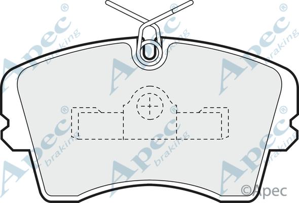 APEC PAD436 - Комплект спирачно феродо, дискови спирачки vvparts.bg