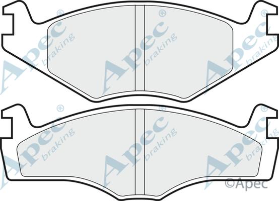 APEC PAD438 - Комплект спирачно феродо, дискови спирачки vvparts.bg